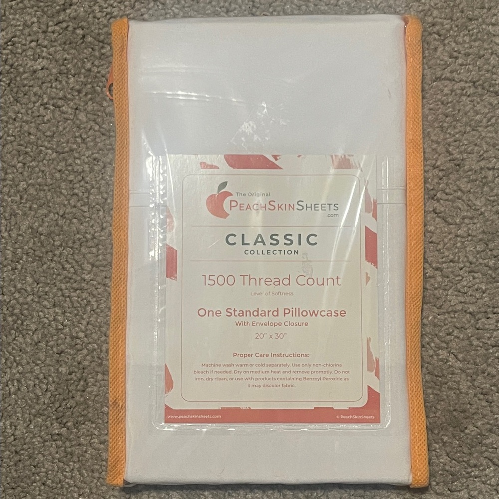 Peach Skin Sheets Classic 1500 Thread Count White‎ Pillowcase